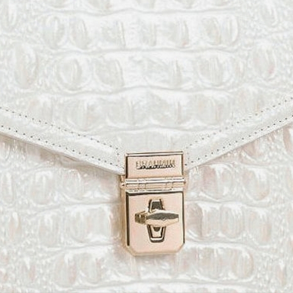 🌸 NWT BRAHMIN BACKPACK DESIGNER PURSE BAG RARE PEAL ITALIAN LEATHER EMBOSSED - Picture 6 of 14